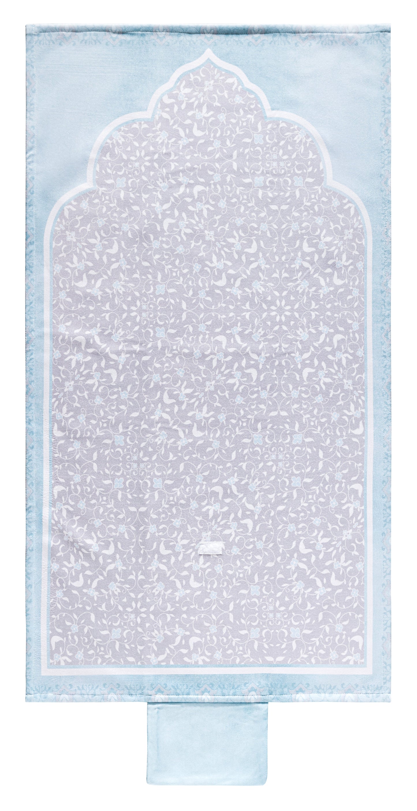 Sky Blue Floral Pocket Sejadah