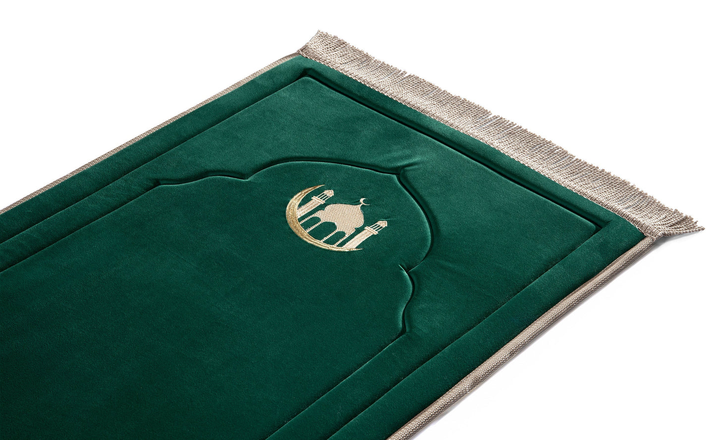 Emerald Green Embroidery Prayer Mat