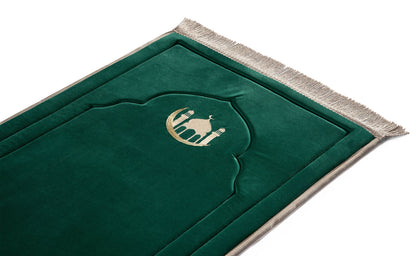 Emerald Green Embroidery Prayer Mat