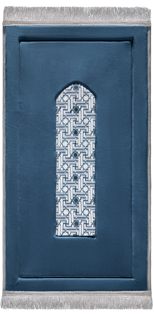 Royal Blue Embroidery Prayer Mat