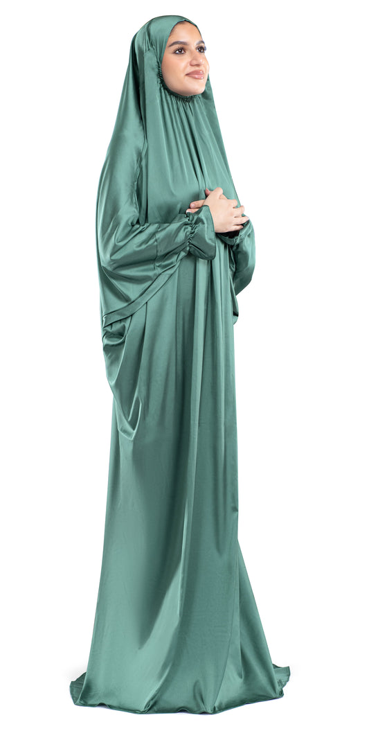 Jade Satin Islamic Prayer Wear