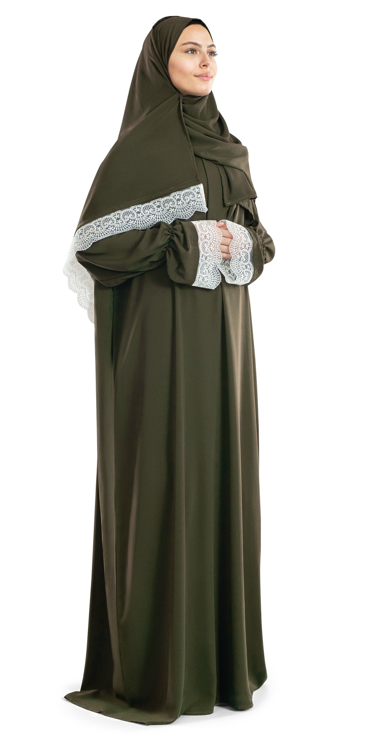 Evergreen Lace Islamic Prayer Wear
