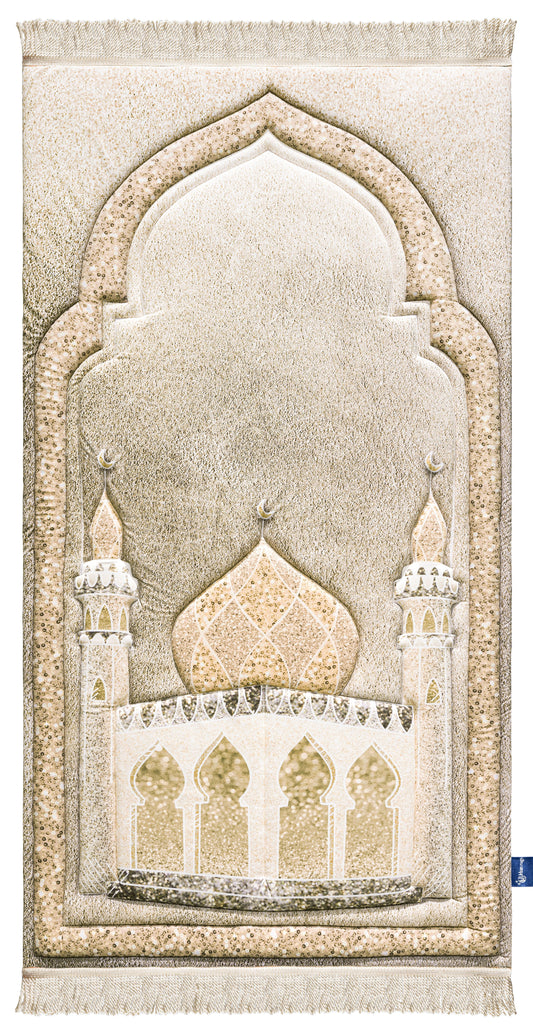 Golden Shimmer Premium Prayer Mat