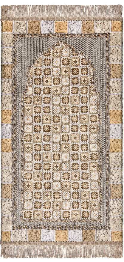 Brownish Croshet Medical Prayer Mat