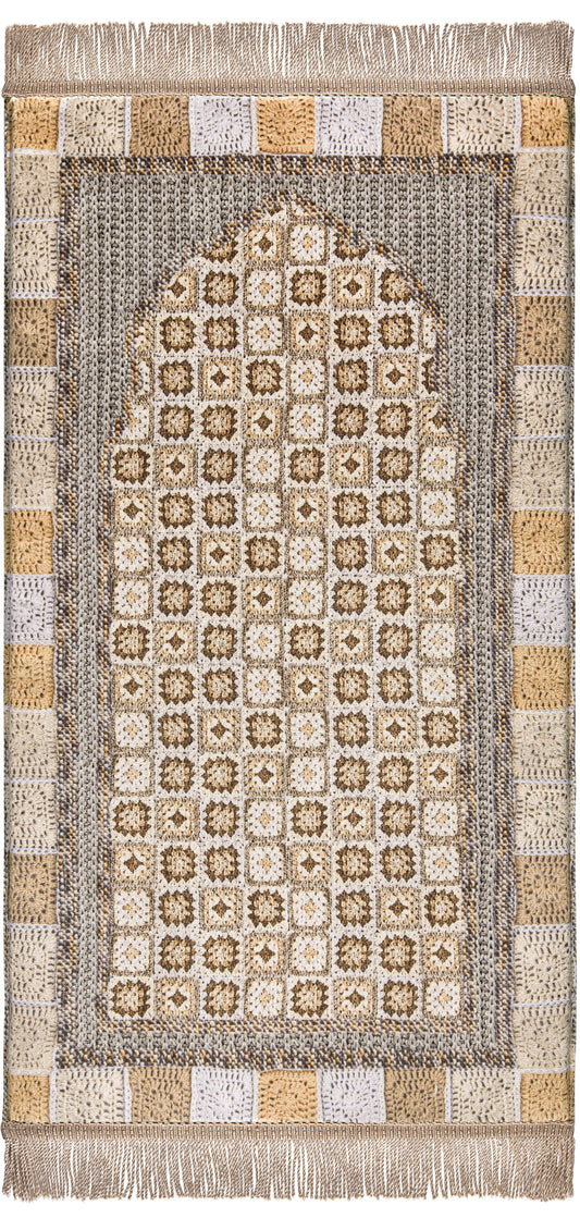 Brownish Croshet Medical Prayer Mat