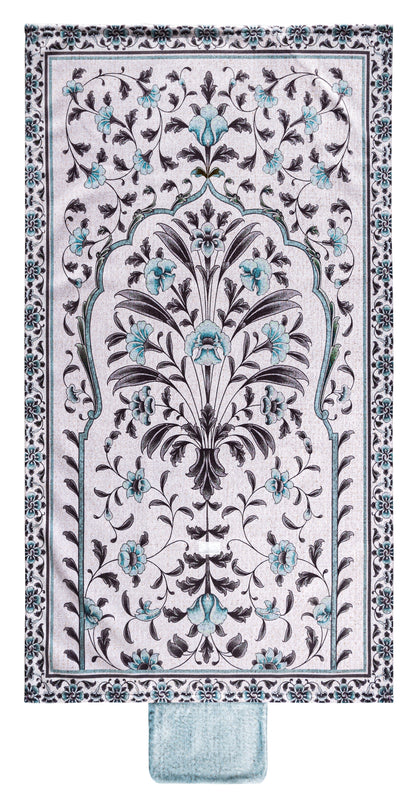Blue Blooming Damask Pocket Sejadah