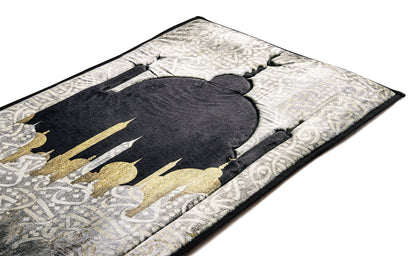 Light Arabic Calligraphy Premium Prayer Mat