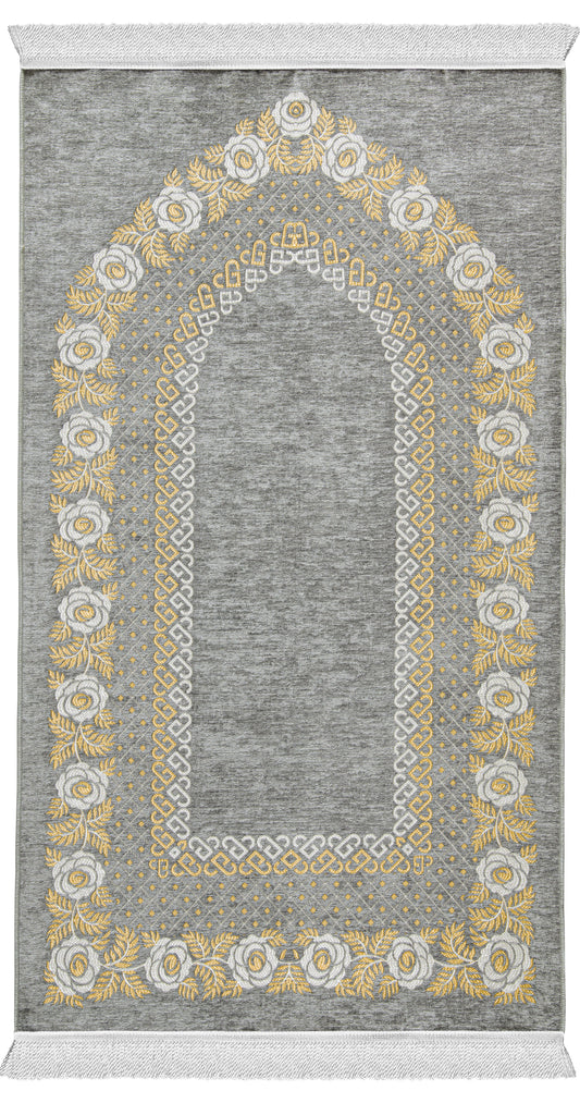 Gris Fluer Arch Unpadded Sejadah