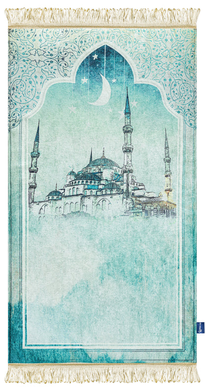 Light Green Mosque Original Prayer Mat