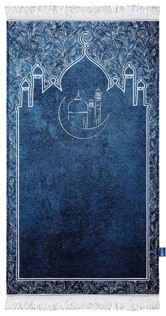 Islamic Navy Blue Original Prayer Mat