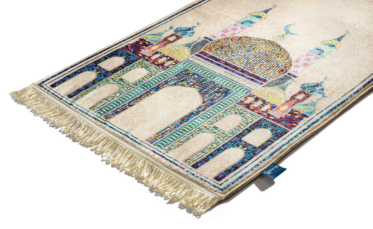 Kuwait Rugs Golden Mosaic Original Prayer Mat – Urban Rugs Kuwait