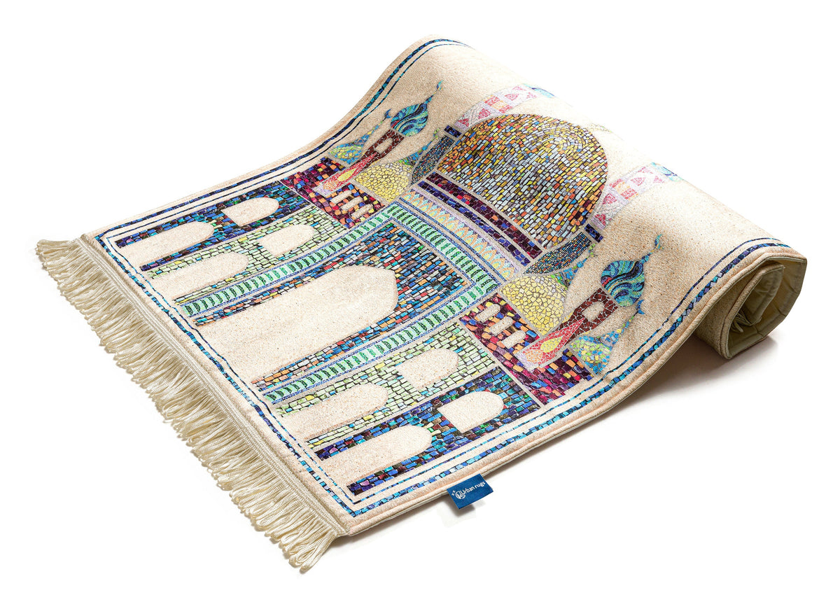 Kuwait Rugs Golden Mosaic Original Prayer Mat – Urban Rugs Kuwait
